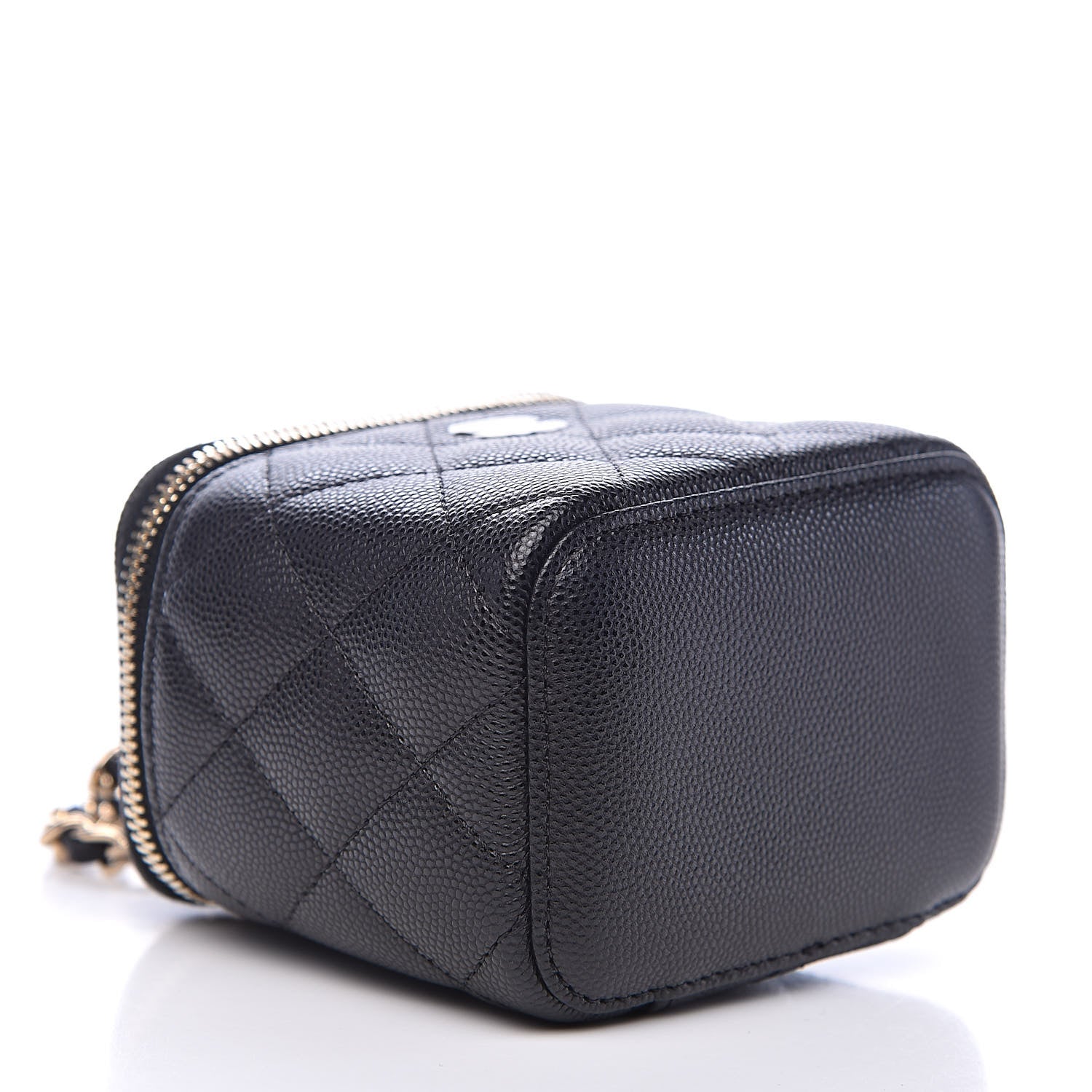 Chanel Caviar Quilted Mini Vanity Case With Chain Black 4 of 10