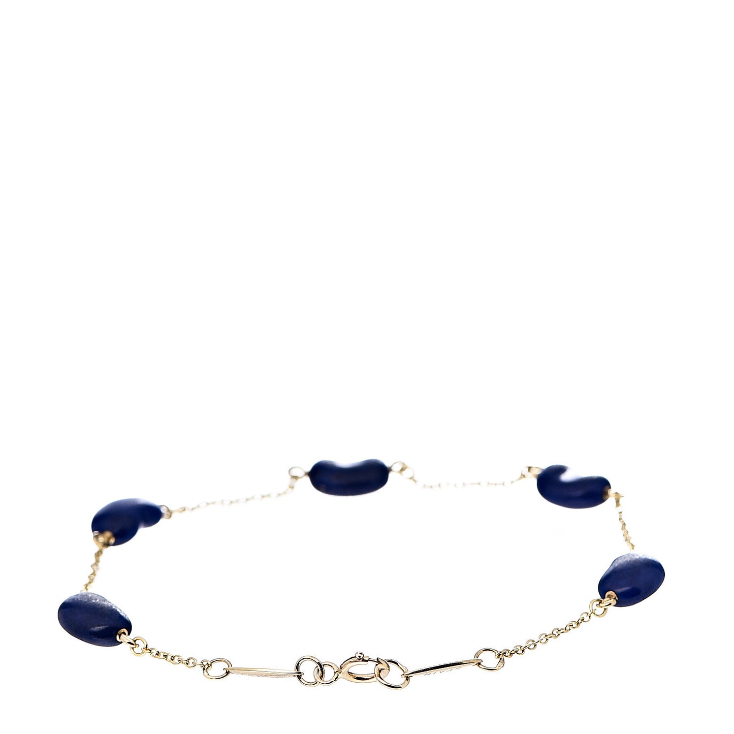 18K Yellow Gold Lapis Lazuli Elsa Peretti Bean Bracelet