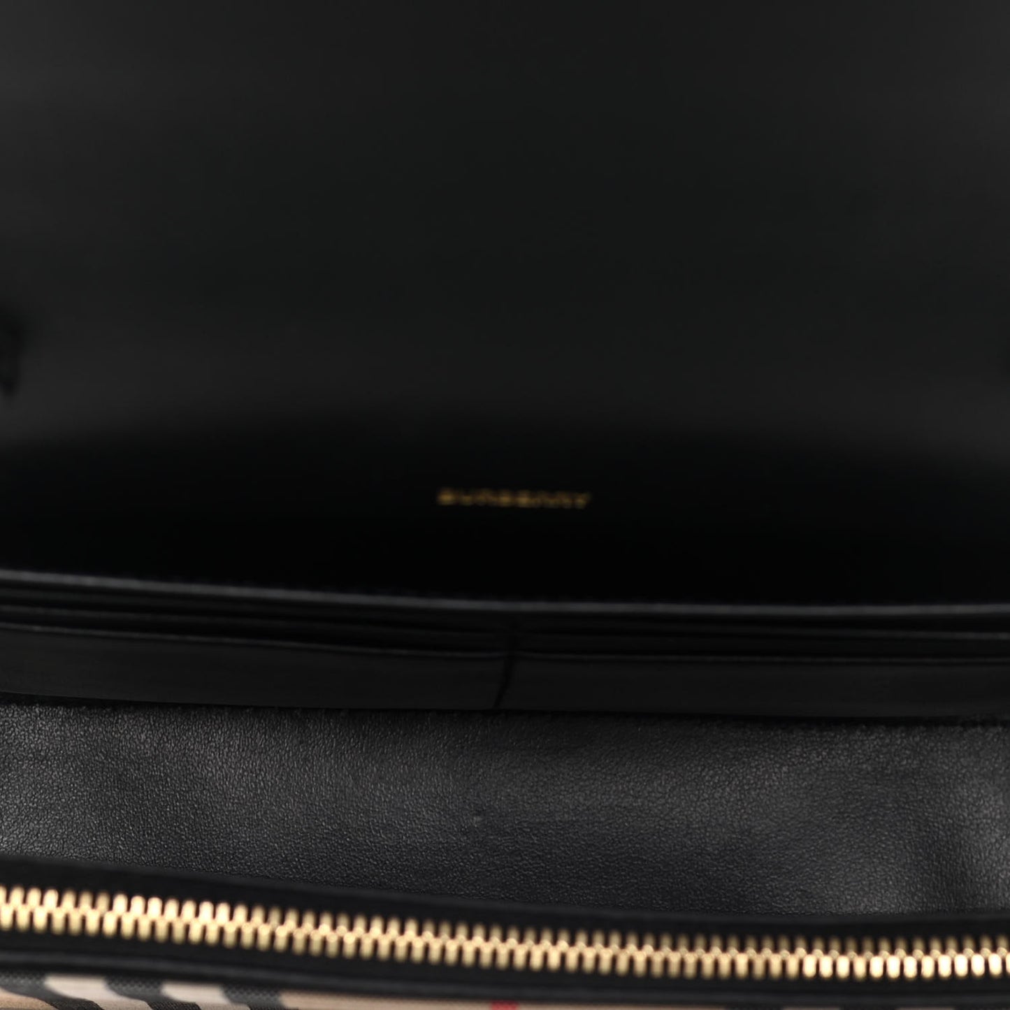Grainy Calfskin Vintage Check Hampshire Crossbody Black