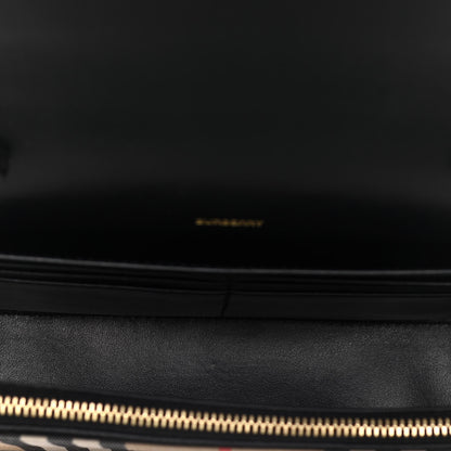Burberry Grainy Calfskin Vintage Check Hampshire Crossbody Black 4 of 10