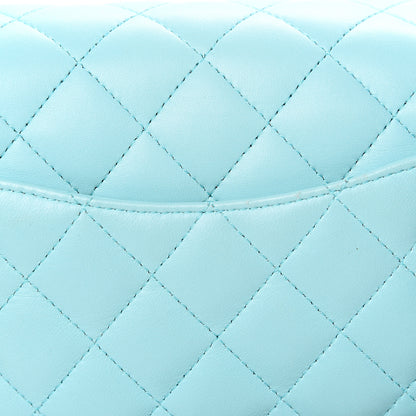Chanel Lambskin Quilted Mini Rectangular Flap Light Blue 8 of 13