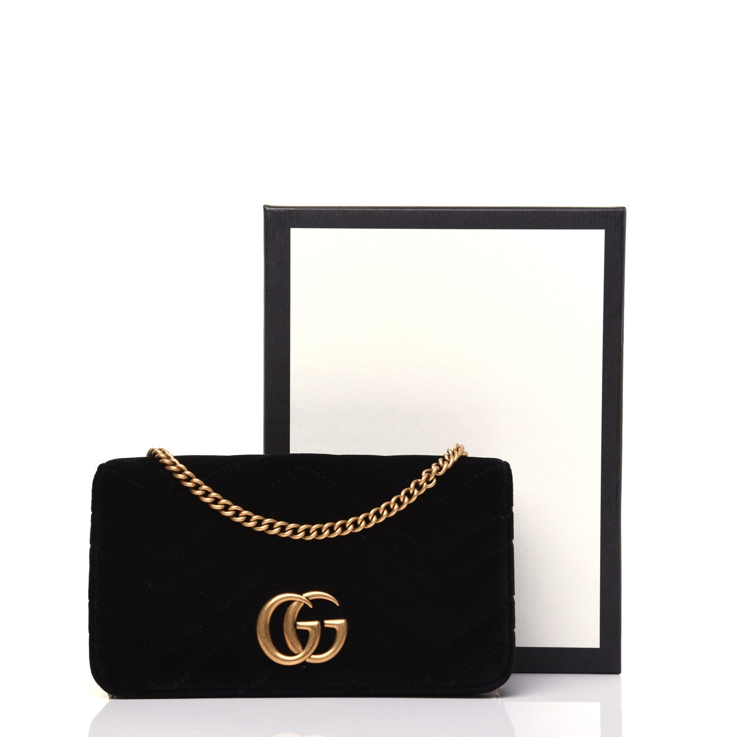 Gucci Velvet Matelasse GG Marmont Mini Bag Black 13 of 13