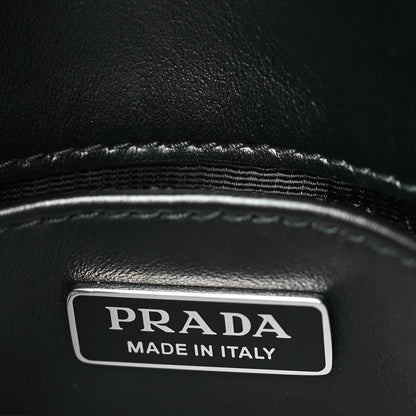 Prada Spazzolato Cleo Flap Shoulder Bag Black 6 of 8