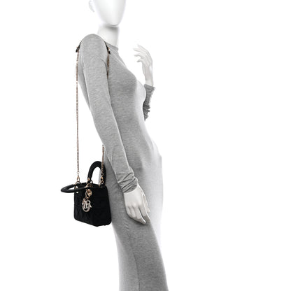 Christian Dior Velvet Mini Lady Dior Black 3 of 10
