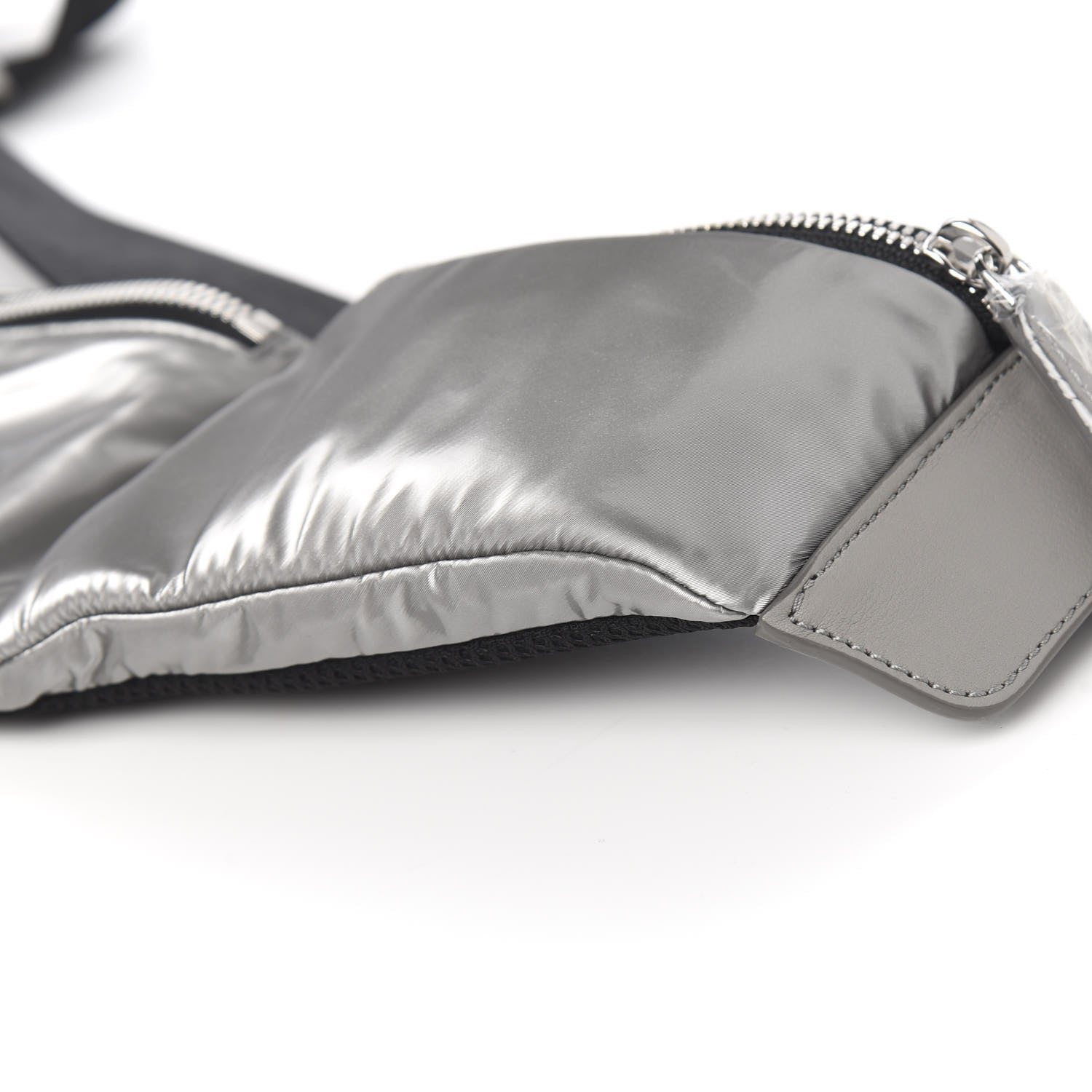 MCM Nylon Jemison Belt Bag Silver 6 of 6