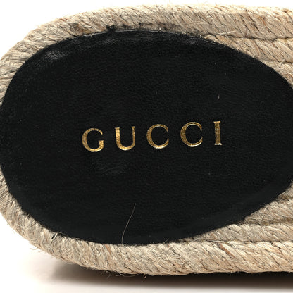 Gucci Nappa Matelasse GG Marmont Platform Espadrille Slide Sandals 37 Black 8 of 10