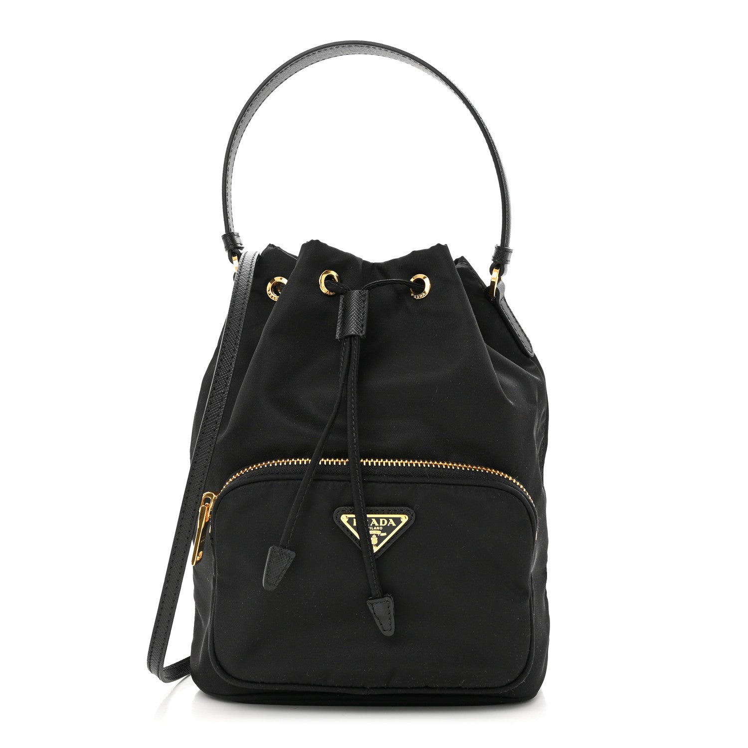 Prada Re-Nylon Duet Drawstring Shoulder Bag Black 1 of 10