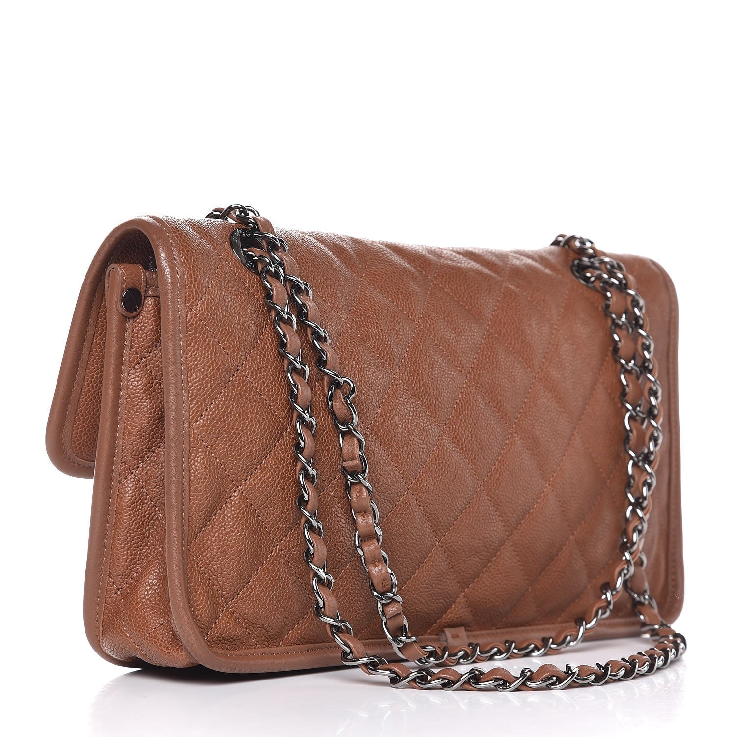 Chanel Caviar Quilted Medium French Riviera Flap Brown 3 of 8