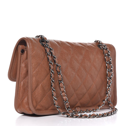 Chanel Caviar Quilted Medium French Riviera Flap Brown 3 of 8