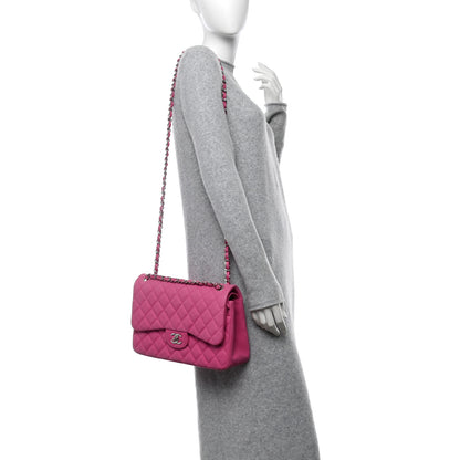 Chanel Iridescent Caviar Quilted Jumbo Double Flap Pink 2 of 10