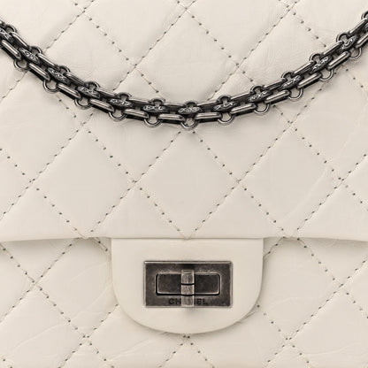Chanel Aged Calfskin Quilted 2.55 Reissue 226 Flap Ivory 10 of 12