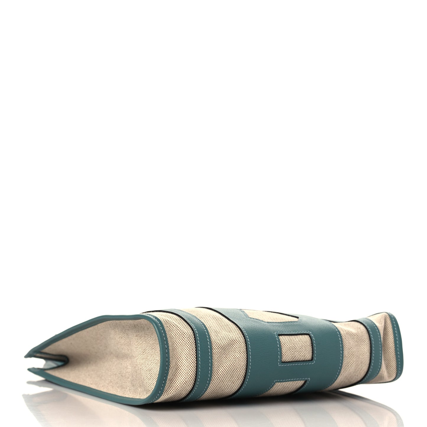 Canvas Calfskin Petit H Bell Tote Bag Bleu Violet Vert