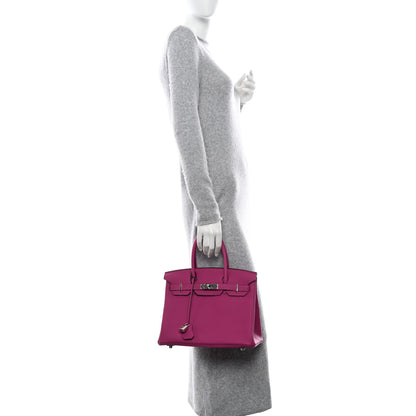 Hermes Togo Birkin 30 Rose Pourpre 2 of 12