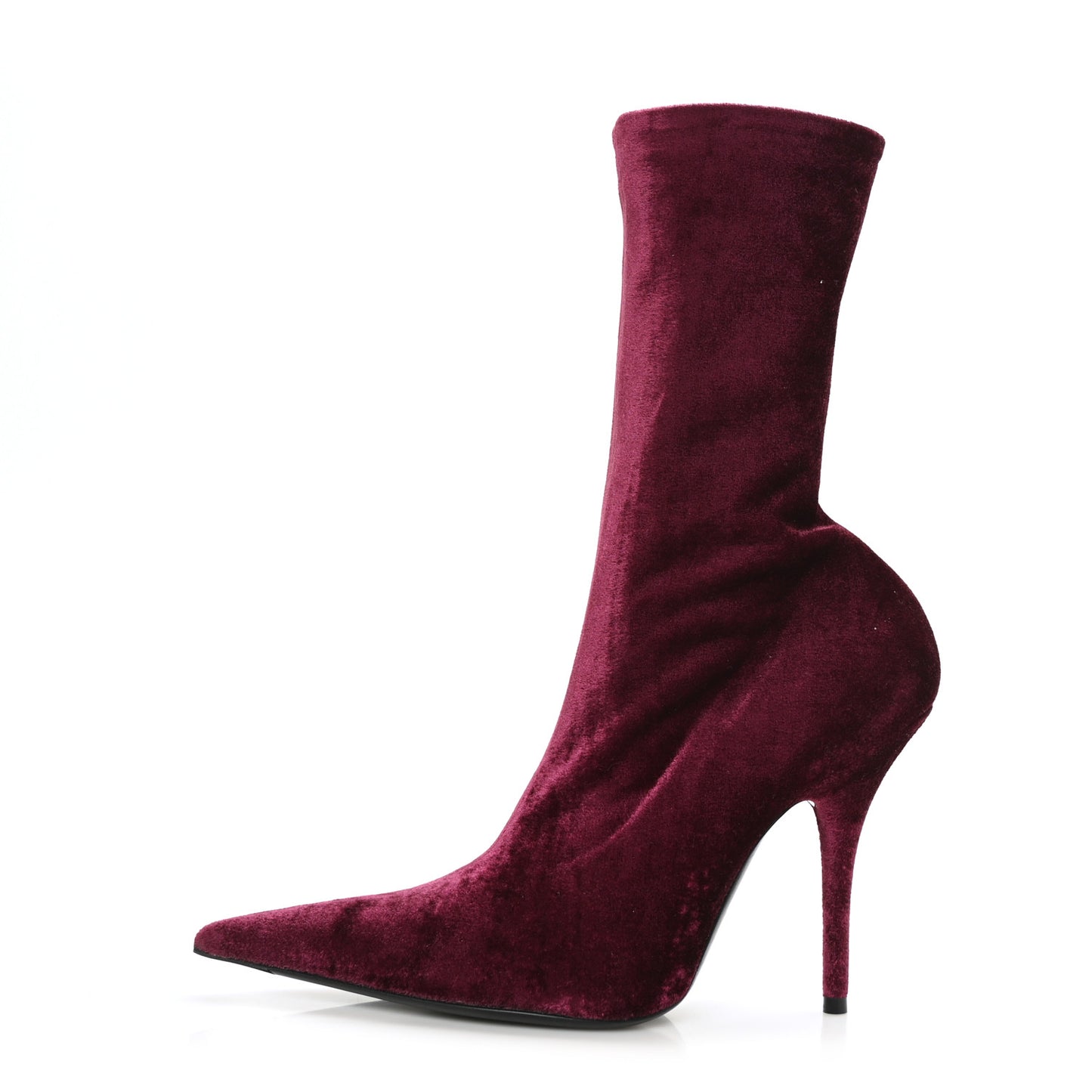 Velvet Extreme Pointed Toe Knife Booties 40 Rouge Prune