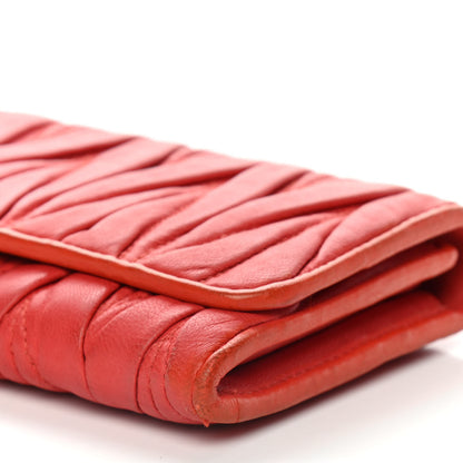 Miu Miu Nappa Matelasse Flap Wallet Fuoco 10 of 13