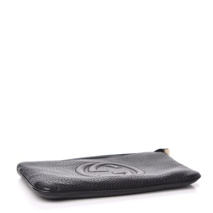 Gucci Pebbled Calfskin Soho Wristlet Black 4 of 7