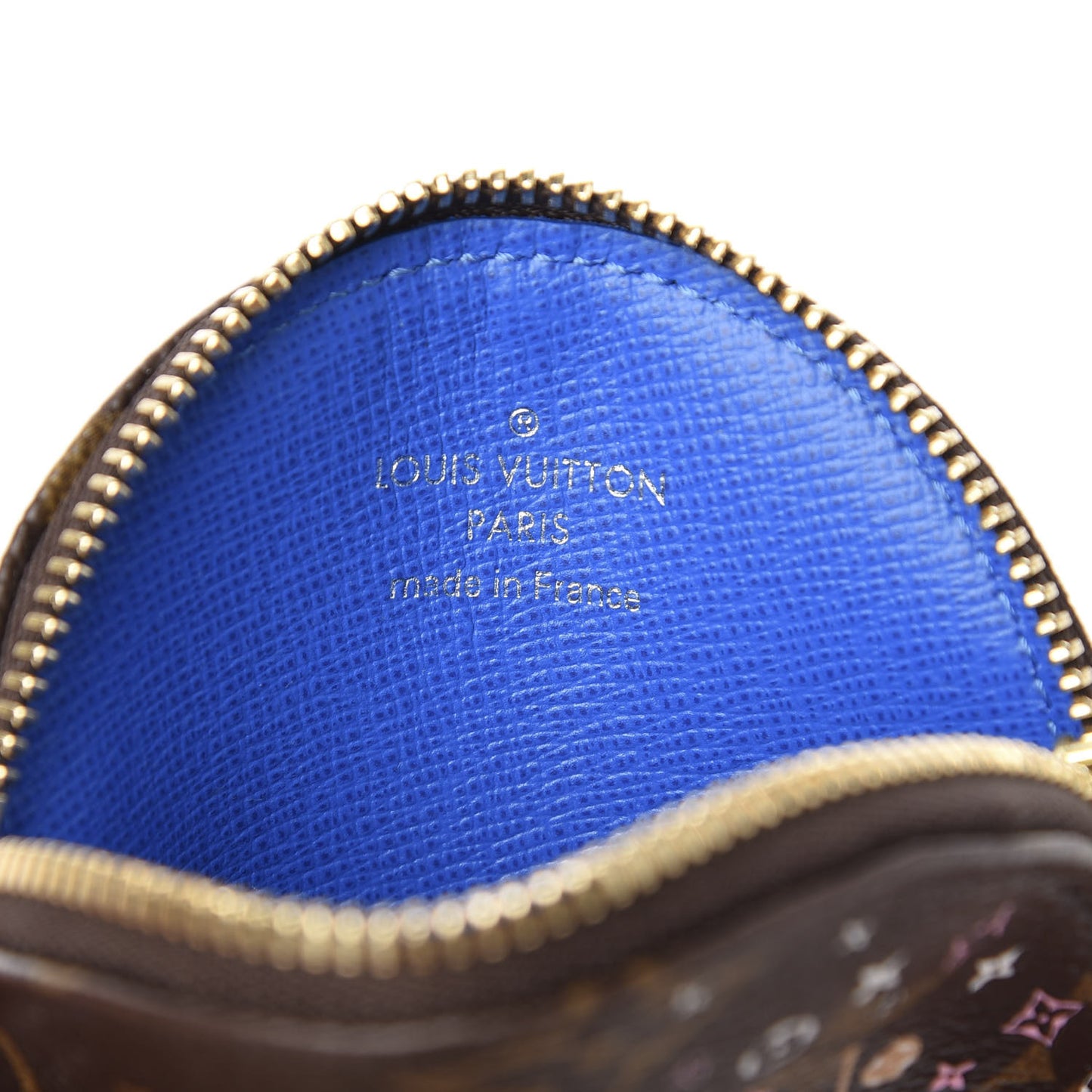 Monogram 2019 Christmas Animation Round Coin Purse Blue