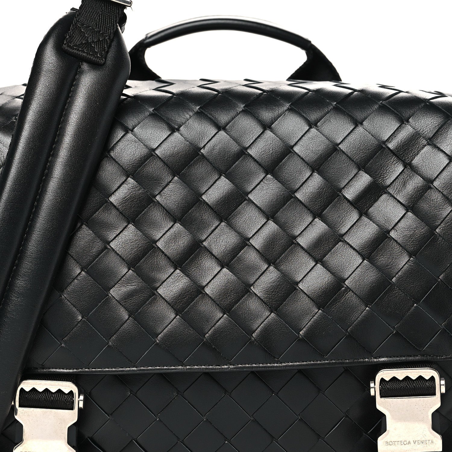 Bottega Veneta Nappa Intrecciato Postino Messenger Black 6 of 8