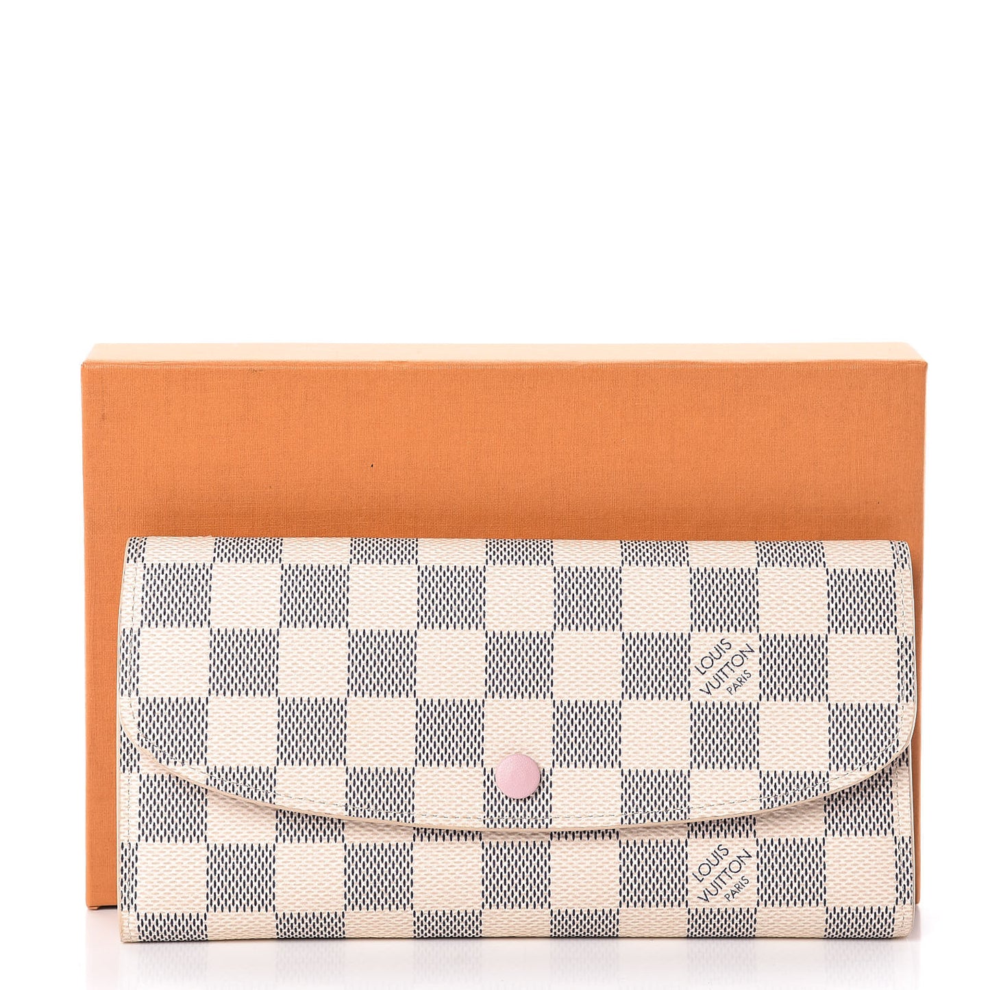 Damier Azur Emilie Wallet Rose Ballerine