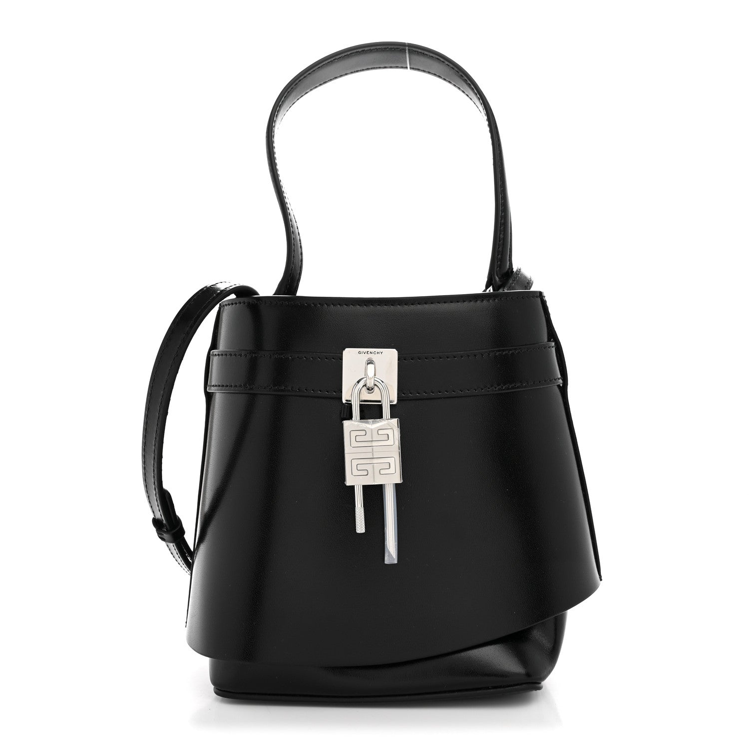Givenchy Box Calfskin Shark Lock Bucket Bag Black 1 of 9