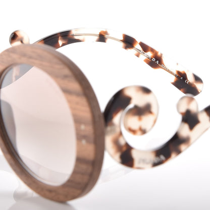 Prada Wooden Baroque Sunglasses SPR 27R Nut Canaletto 6 of 8
