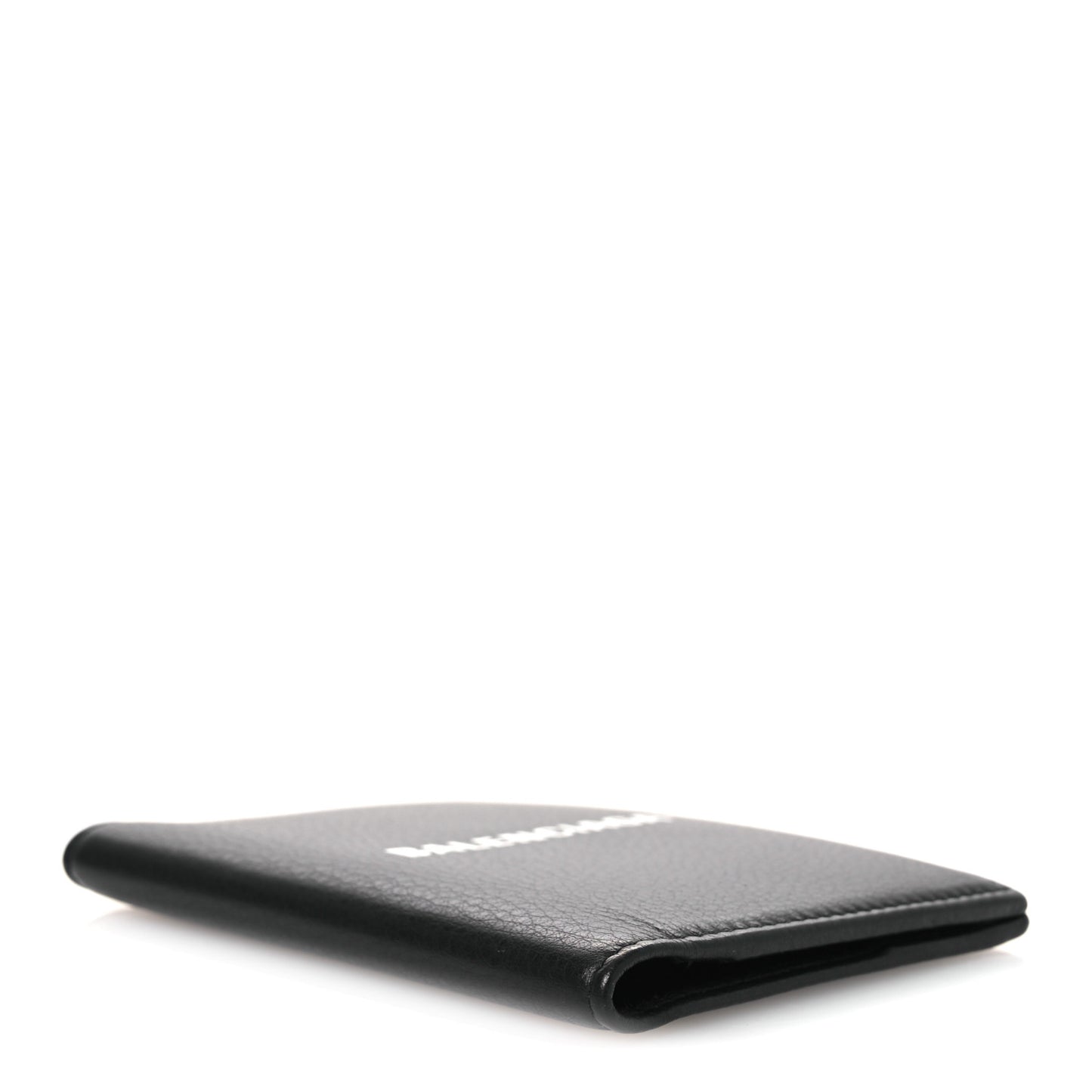 Textured Calfskin Passport Holder Black
