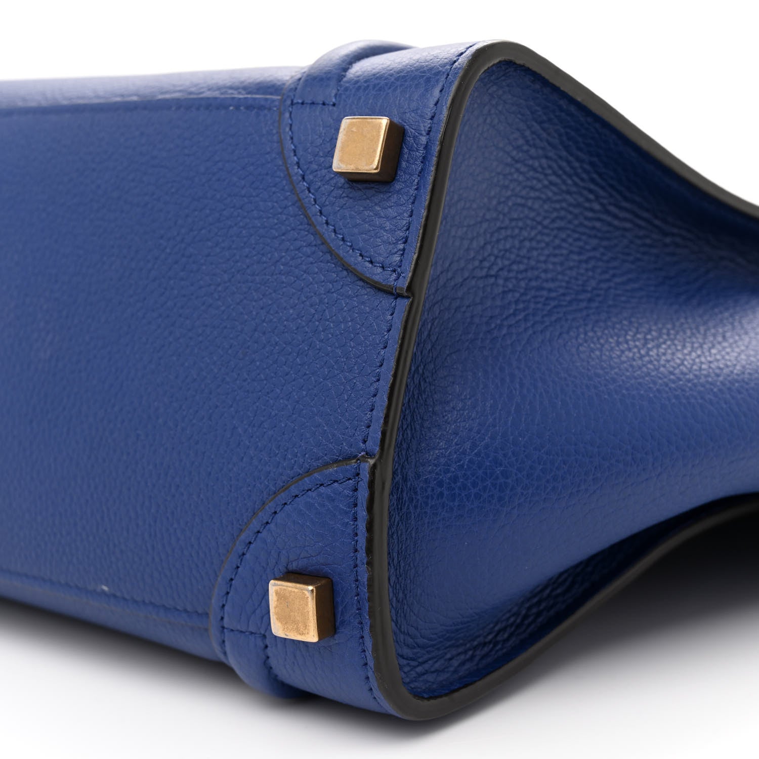 Celine Drummed Calfskin Micro Luggage Indigo 9 of 11