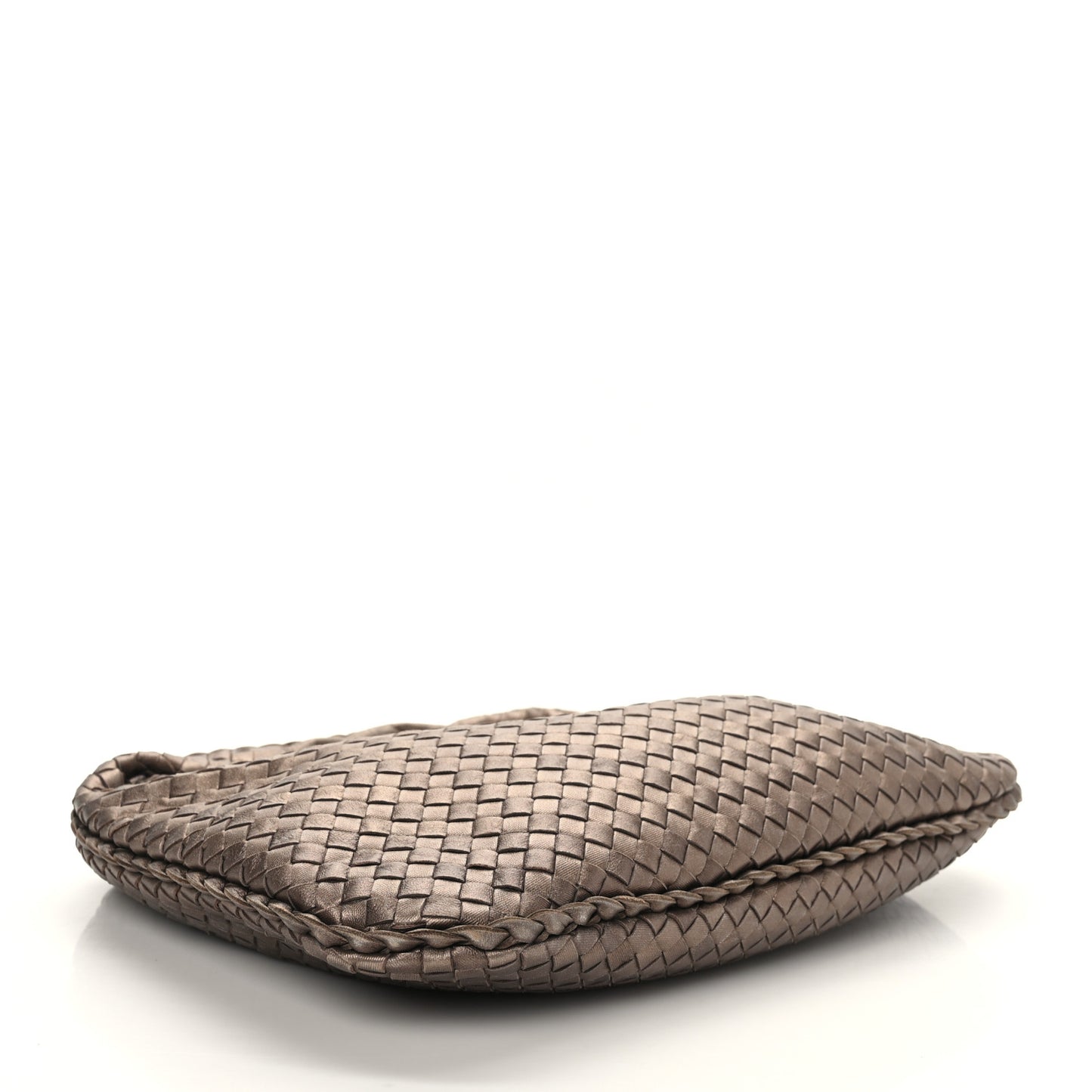 Metallic Nappa Intrecciato Medium Veneta Hobo Copper