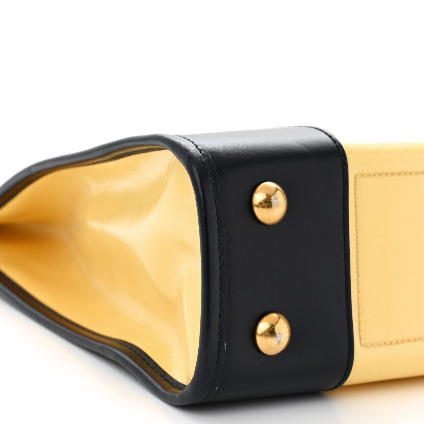 GG Supreme Monogram Textured Calfskin Web Medium Ophidia Slip Handle Tote Yellow