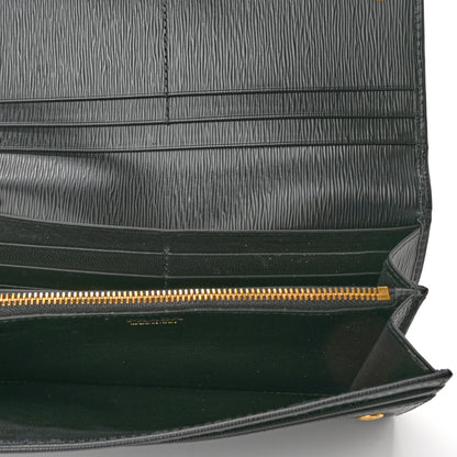Prada Vitello Move Continental Flap Travel Wallet Black 5 of 9