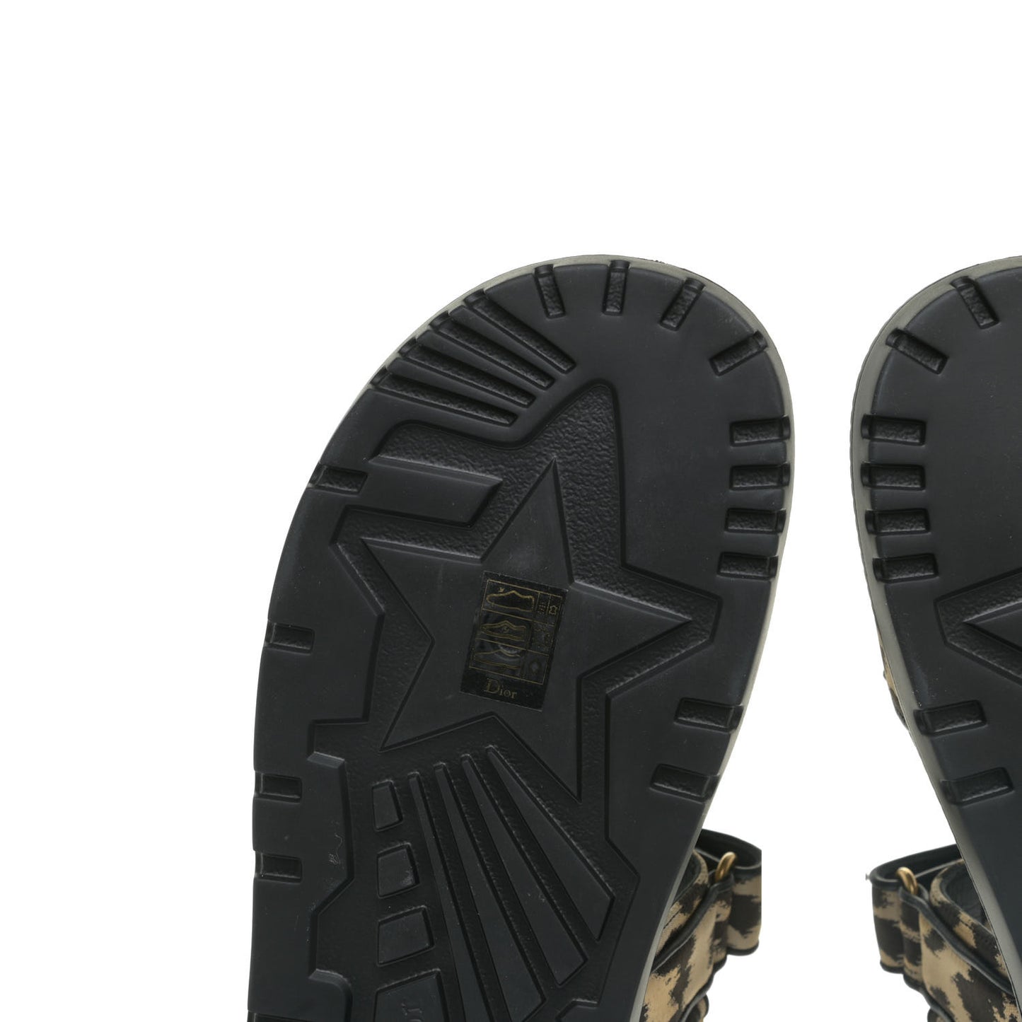 Technical Fabric Mizza Print DiorAct Sandals 41.5 Beige Multicolor