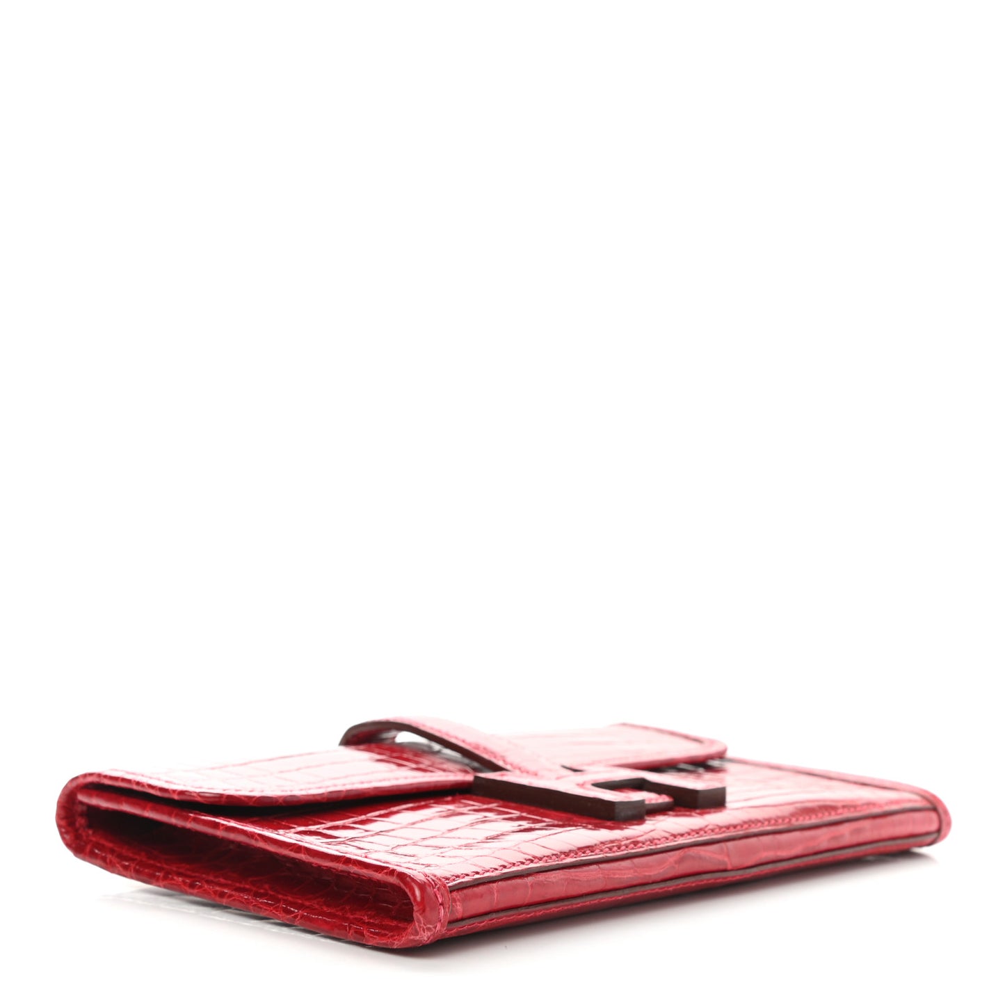 Shiny Niloticus Crocodile Mini Jige Elan Clutch