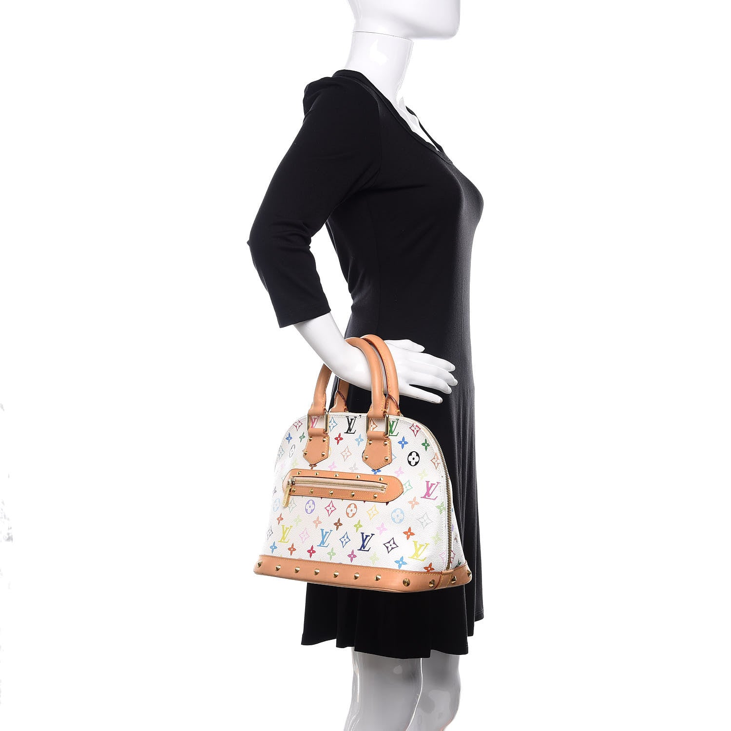 Louis Vuitton Monogram Multicolor Alma White 3 of 18