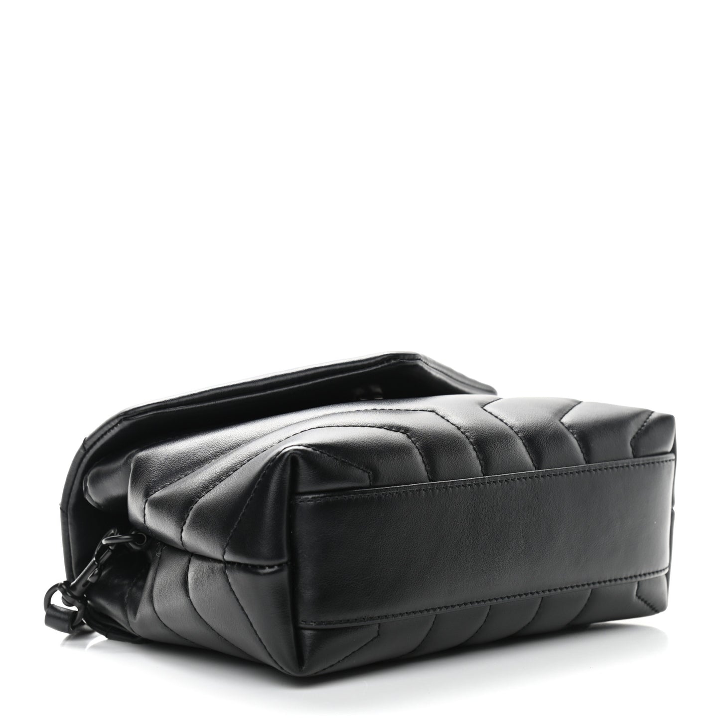 Calfskin Y Quilted Monogram Toy Loulou Crossbody Bag Black