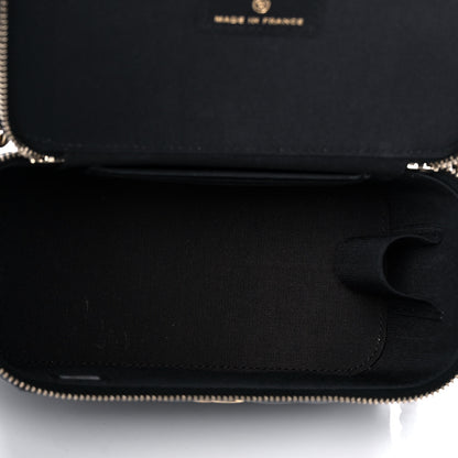 Chanel Lambskin Quilted Small Top Handle Vanity Case With Chain Black 5 of 14