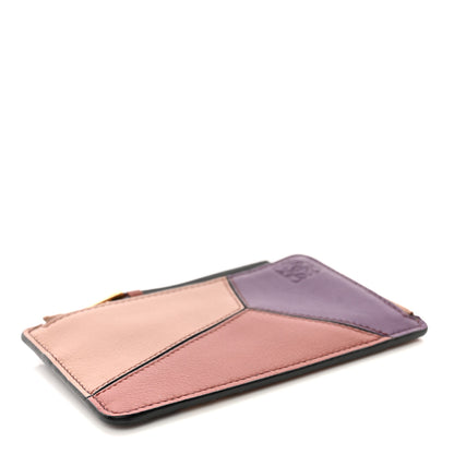 Loewe Calfskin Puzzle Colorblock Coin Card Holder Dark Blush Dark Rust 4 of 7