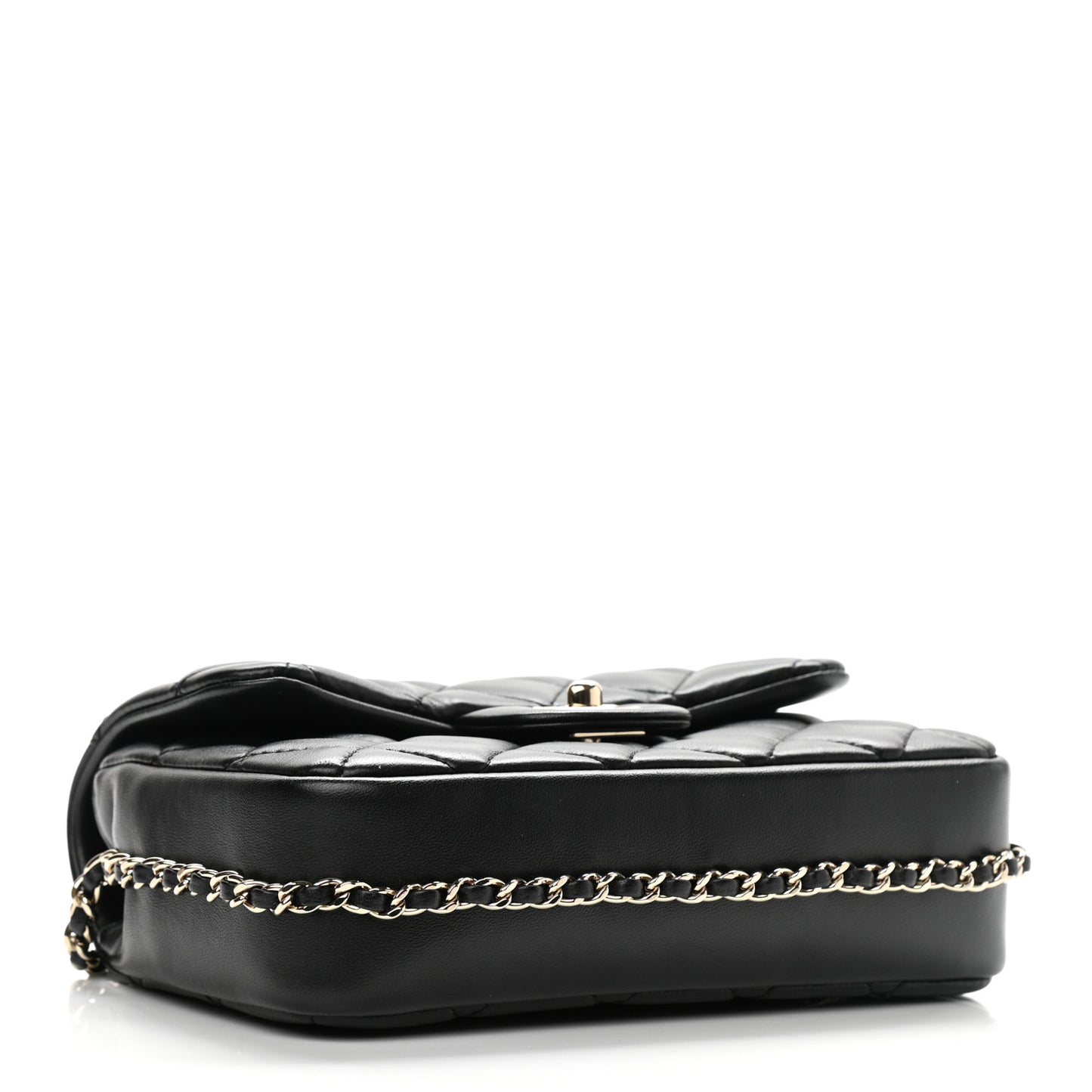 Lambskin Quilted Small My Precious Flap Black