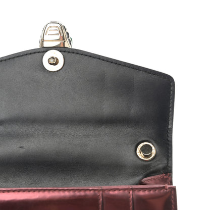 Bulgari Metallic Calfskin Small Serpenti Forever Snake Strap Crossbody Bag Dark Red 8 of 12