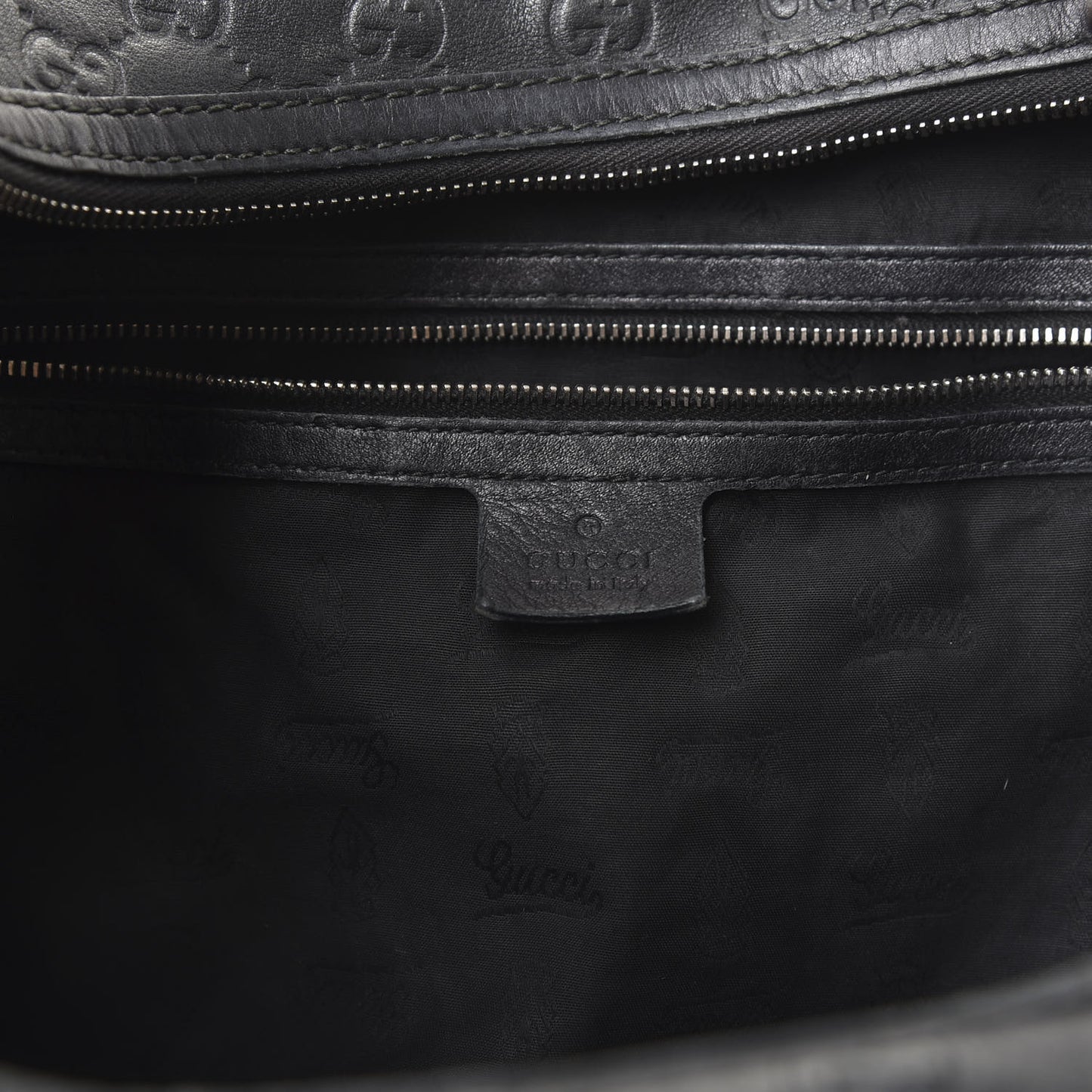 Guccissima Large GG Twins Hobo Black