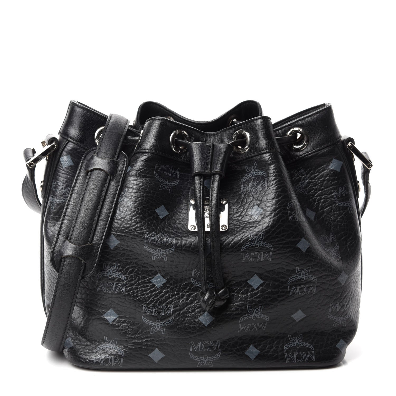 MCM Visetos Essential Drawstring Bucket Bag Black 1 of 12