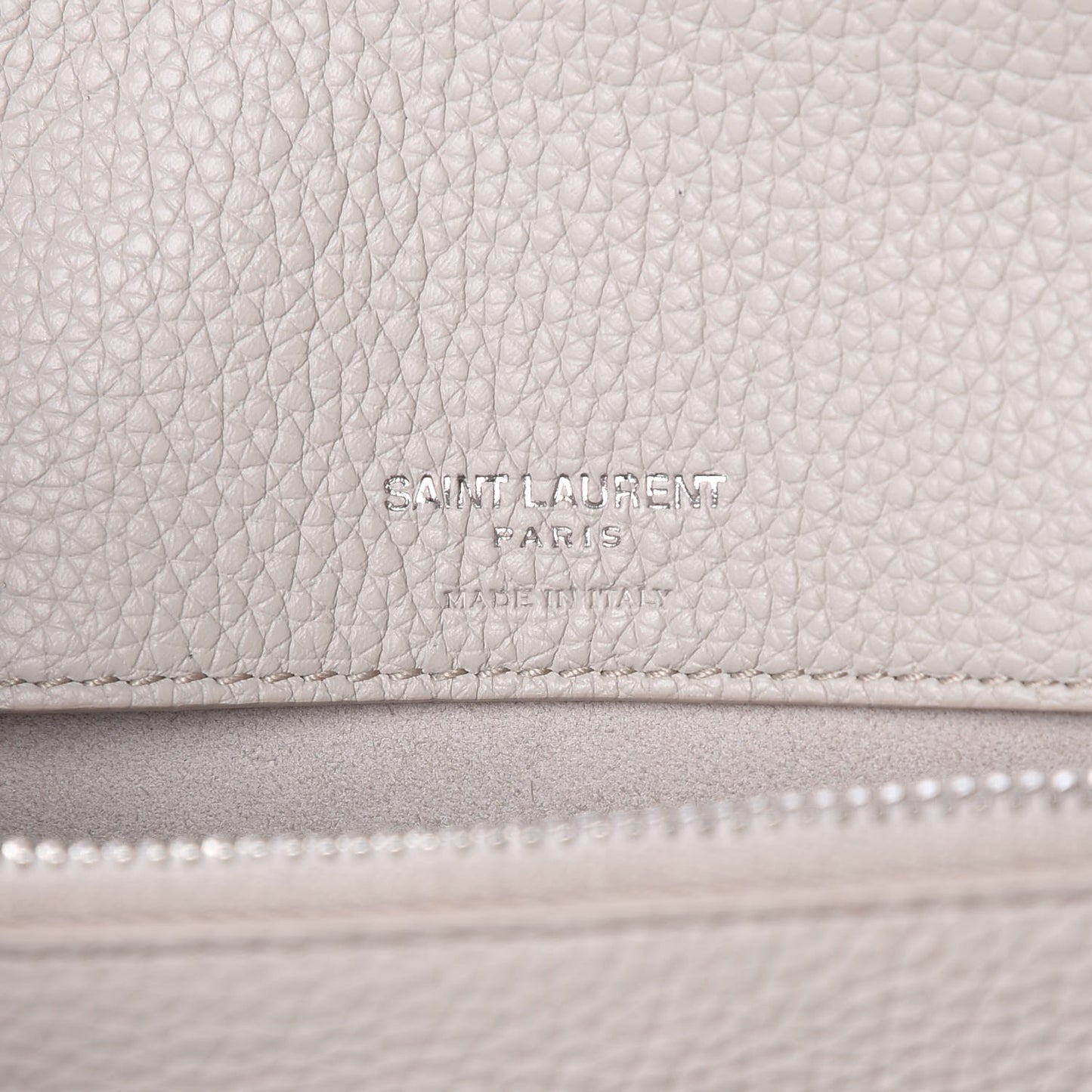 Grained Calfskin Baby Sac De Jour Souple Ivory