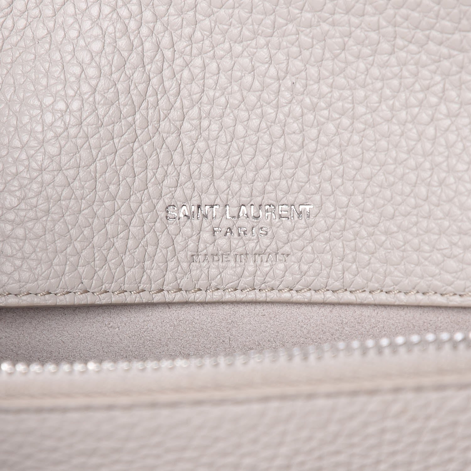 Saint Laurent Grained Calfskin Baby Sac De Jour Souple Ivory 6 of 9