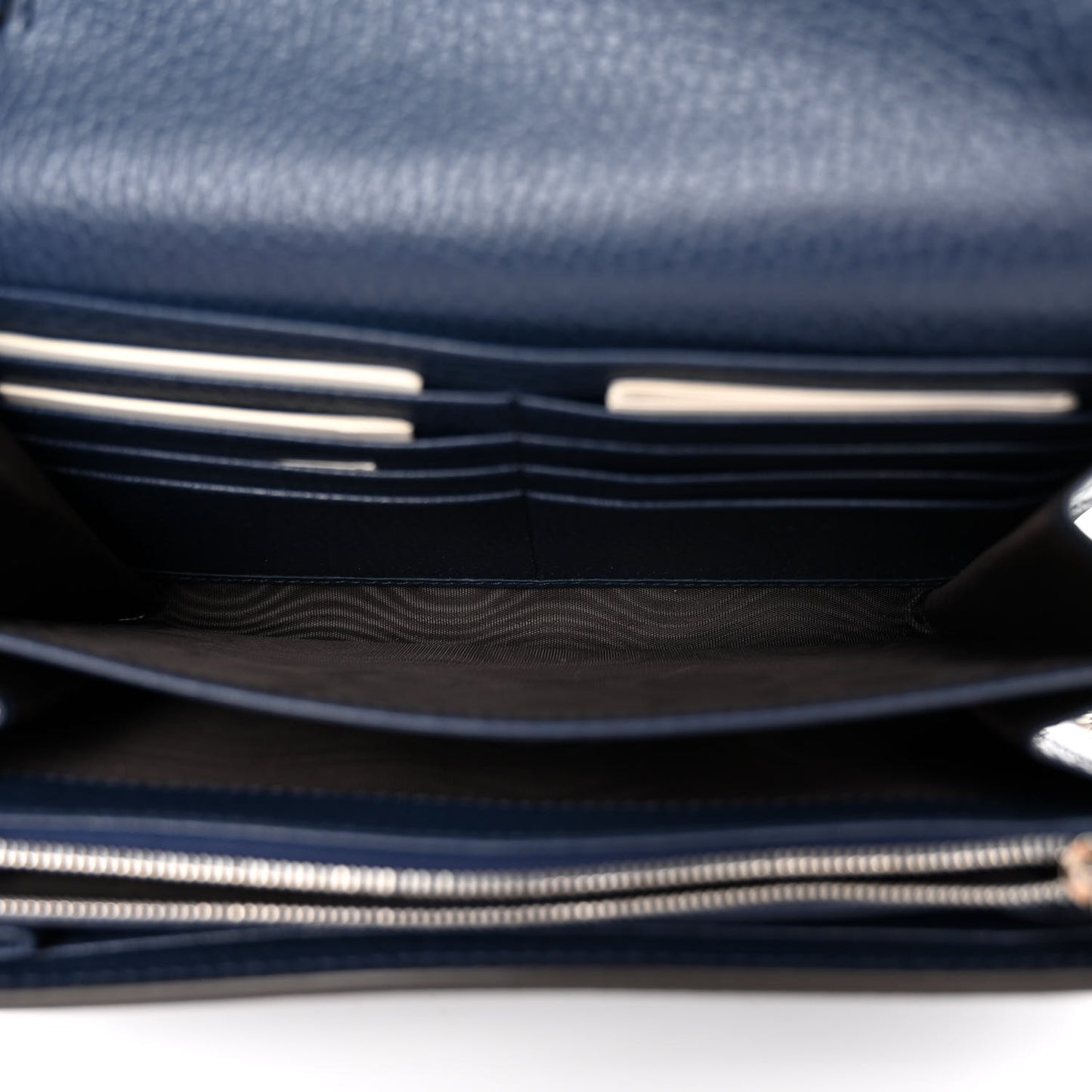 Dollar Calfskin Crystal Mini Dionysus Chain Wallet Blue Agata Black Diamond