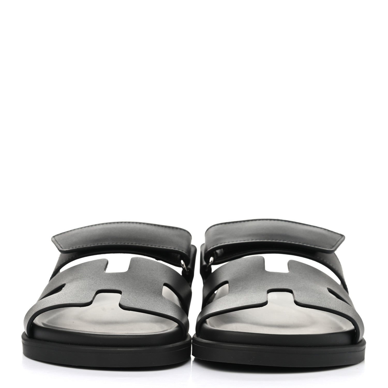 Hermes Calfskin Womens Chypre Sandals 36 Black 2 of 9