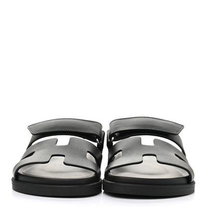 Hermes Calfskin Womens Chypre Sandals 36 Black 2 of 9