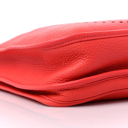Hermes Taurillon Clemence Evelyne III PM Rouge Pivoine 8 of 13