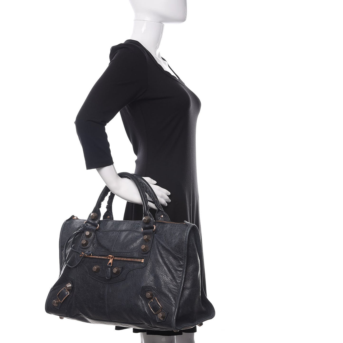 Agneau Giant 21 Rose Gold Hardware Work Dark Night