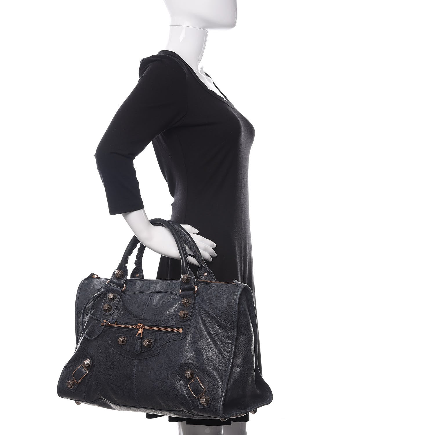 Balenciaga Agneau Giant 21 Rose Gold Hardware Work Dark Night 2 of 15