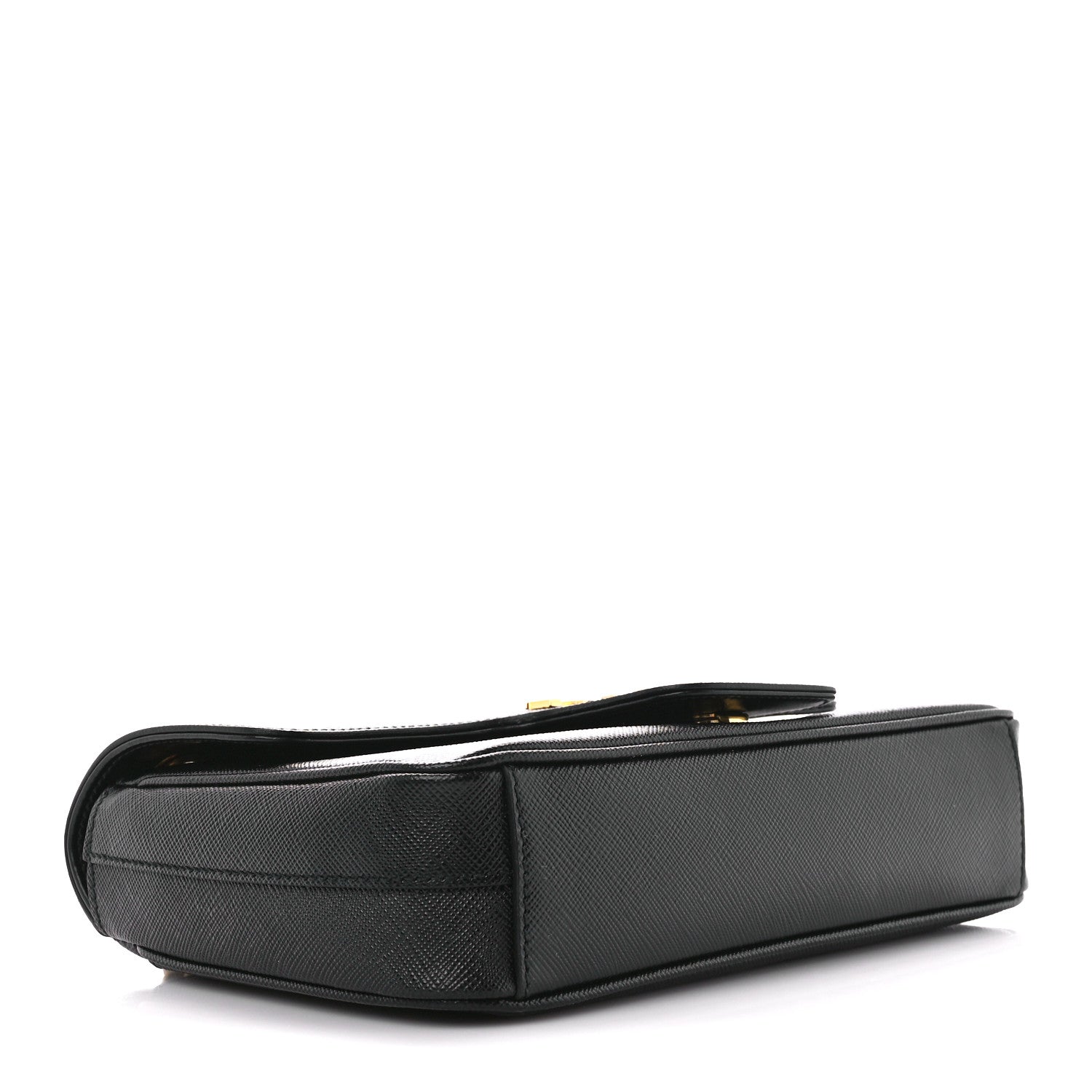 Prada Saffiano Flap Shoulder Bag Black 4 of 11