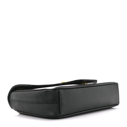 Prada Saffiano Flap Shoulder Bag Black 4 of 11